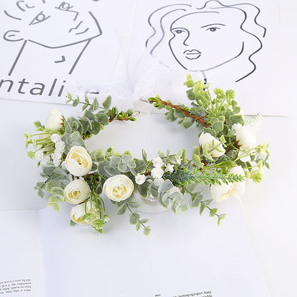 Forest Style Floral Wreath Headband - Bride & Bridesmaid Flower Crown