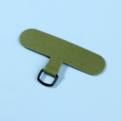 Universal Adhesive Phone Lanyard Patch Card - Fabric Phone Case Tether Tab with Metal Ring