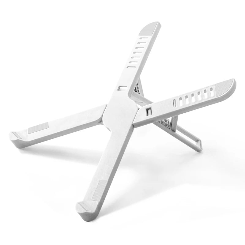 Foldable Laptop & Tablet Stand - Ergonomic Adjustable Cooling Holder with Hollow Heat Dissipation Design