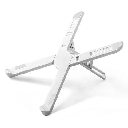 Foldable Laptop & Tablet Stand - Ergonomic Adjustable Cooling Holder with Hollow Heat Dissipation Design