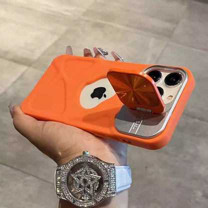 Magnetic Lens Holder Phone Case - Protective Stand Cover with Camera Protection for iPhone
