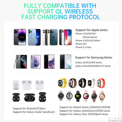 : Multi-Functional Qi2 3-in-1 Magnetic Wireless Charger - Desktop Fast Charging Station Stand