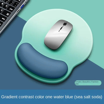 Gradient Silicone Mouse Pad with Wrist Rest - Ergonomic Anti-Slip Wrist Support Pad for Computer & Office