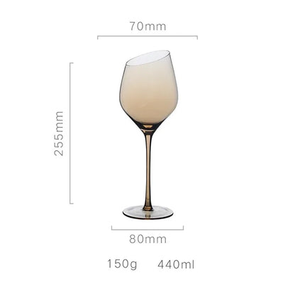 Creative Bevel Champagne/Wine Glass Cups with Iridescent Color-Changing Finish