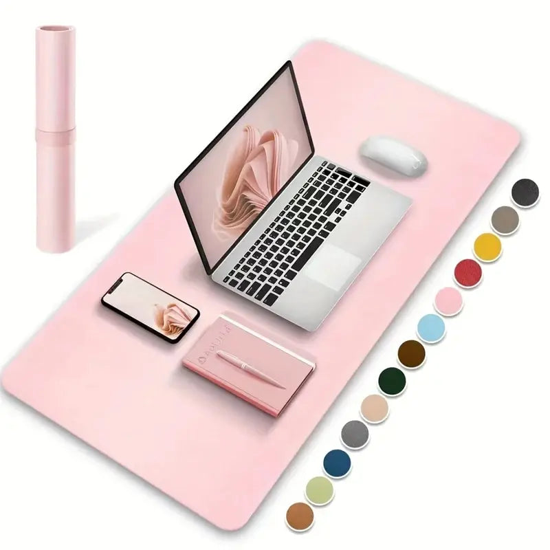 Large PU Leather Office Desk Protector Mat - Waterproof Mouse Pad & Keyboard Desk Mat for Gaming