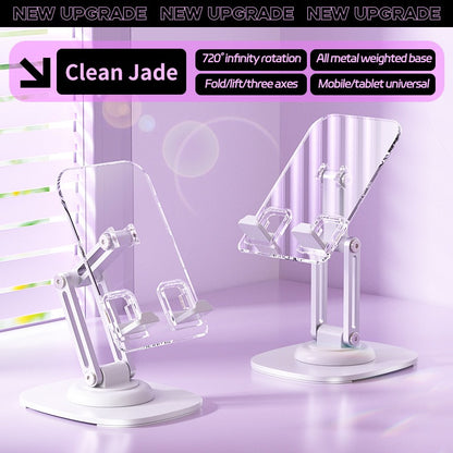 Transparent Acrylic Desktop Phone Stand - Dual-Arm Triaxial Adjustable Holder