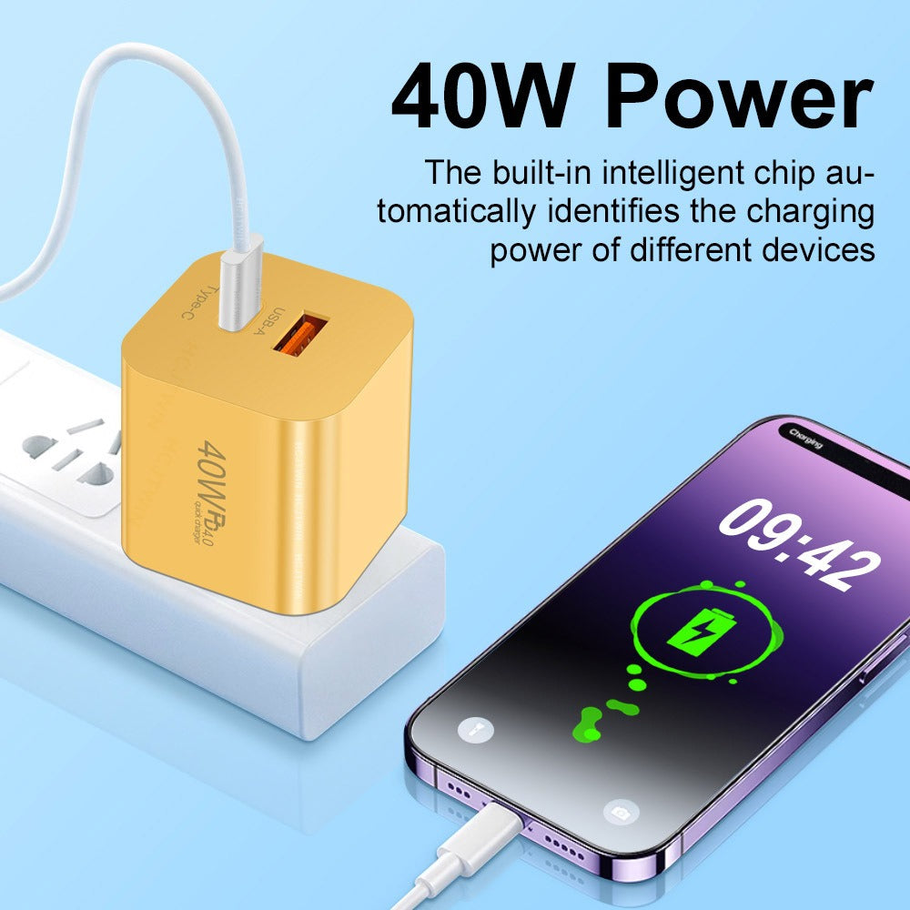 40W Fast Charging Adapter - Universal Type-C PD Wall Charger Brick
