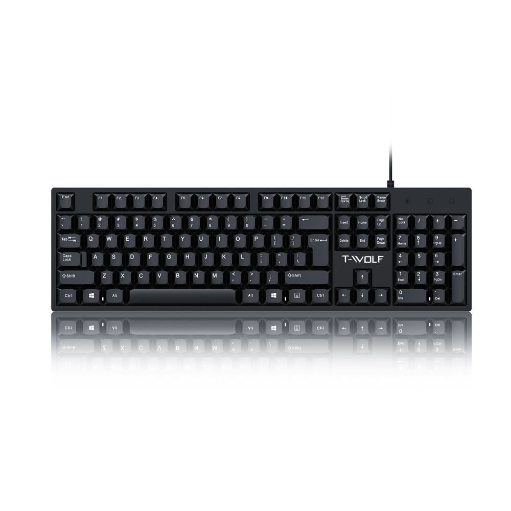 Lei Lang T15 Office Keyboard - USB Wired Computer Keyboard for Laptops and Desktops