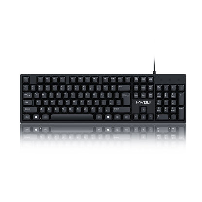 Lei Lang T15 Office Keyboard - USB Wired Computer Keyboard for Laptops and Desktops