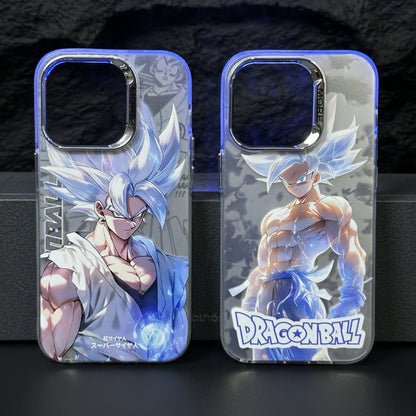 Anime Dragon Ball Super Saiyan Goku Phone Case - Electroplated Scratch-Resistant Hard PC Cover for iPhone 15 14 13 Pro Max