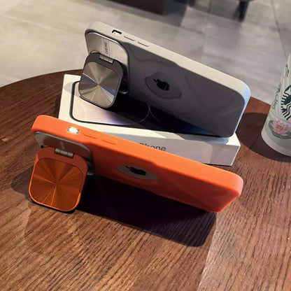Magnetic Lens Holder Phone Case - Protective Stand Cover with Camera Protection for iPhone
