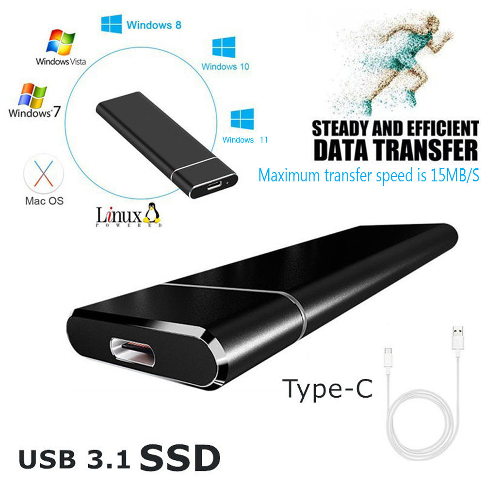 High-Capacity External M.2 SSD Stick - High-Speed USB Type-C Portable Solid State Drive