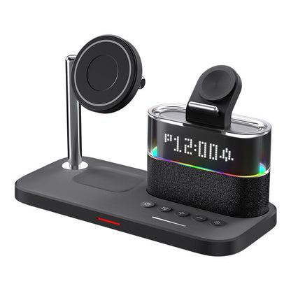 3-in-1 Magnetic Wireless Charger with Digital Clock - Fast Charging Station for iPhone, Apple Watch & AirPods