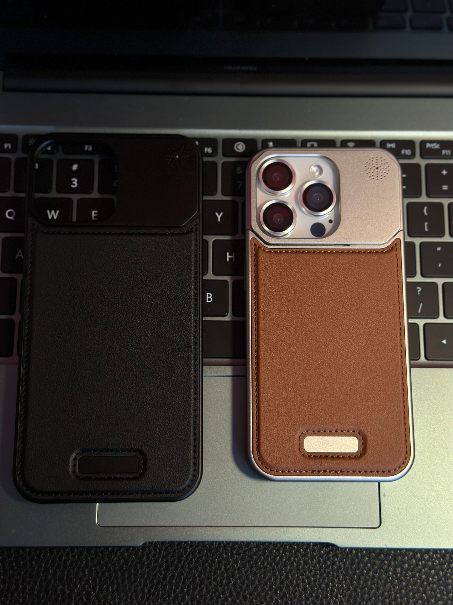 Luxury Leather Frameless Metal Aromatherapy Magnetic Case for iPhone - Premium Heat Dissipation Cover