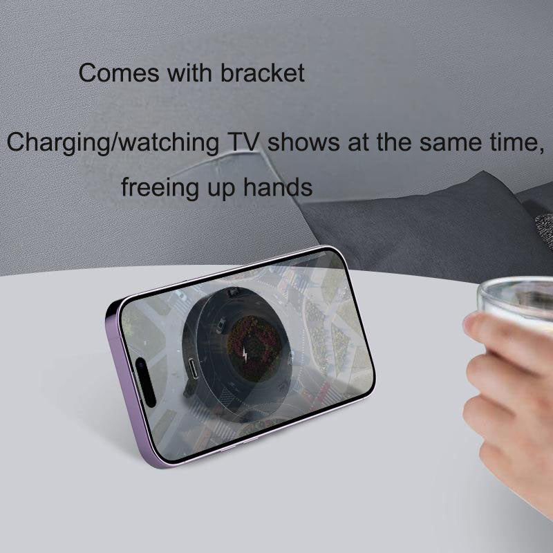 15W Magnetic Wireless Fast Charger Pad with Foldable Stand for iPhone 16 15 14 13 12 Series