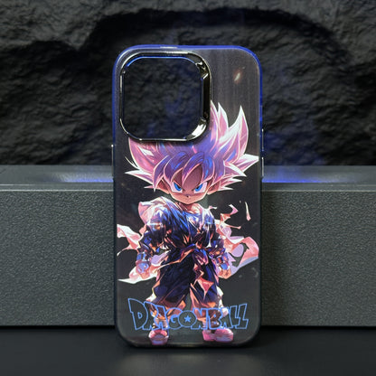 Anime Dragon Ball Super Saiyan Goku Phone Case - Electroplated Scratch-Resistant Hard PC Cover for iPhone 15 14 13 Pro Max