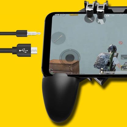 AK66 Mobile Game Controller - PUBG Shooter Fire Button Gamepad with Metal Triggers