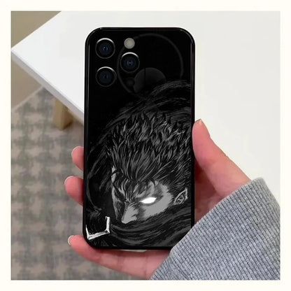 Anime Berserk Guts Black Swordsman Phone Case - Shockproof Soft TPU Protective Cover for iPhone
