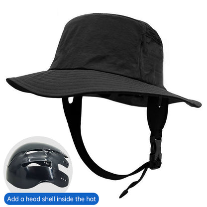 Breathable Outdoor Safety Bucket Hat with Hard Inner Shell - Detachable Cycling Protection Cap