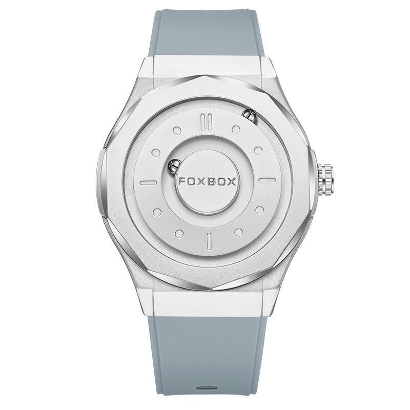 FOXBOX Men's High-Tech Magnetic Levitation Concept Watch (All Black)