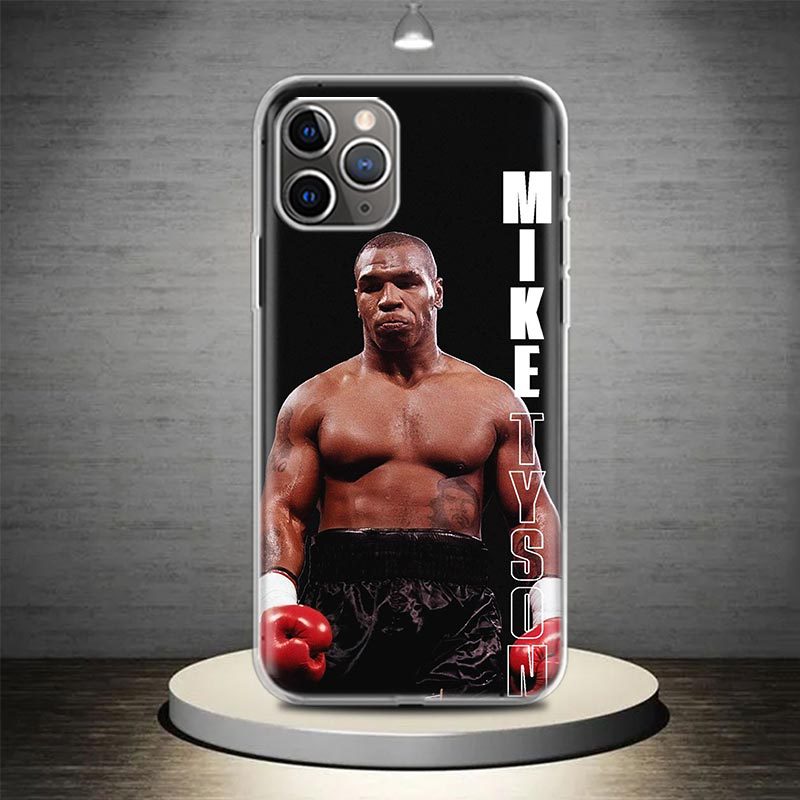 Mike Tyson Boxing Legend Art Graphic Phone Case for iPhone 15 14 13 12 11 Pro Max - Soft TPU Cover