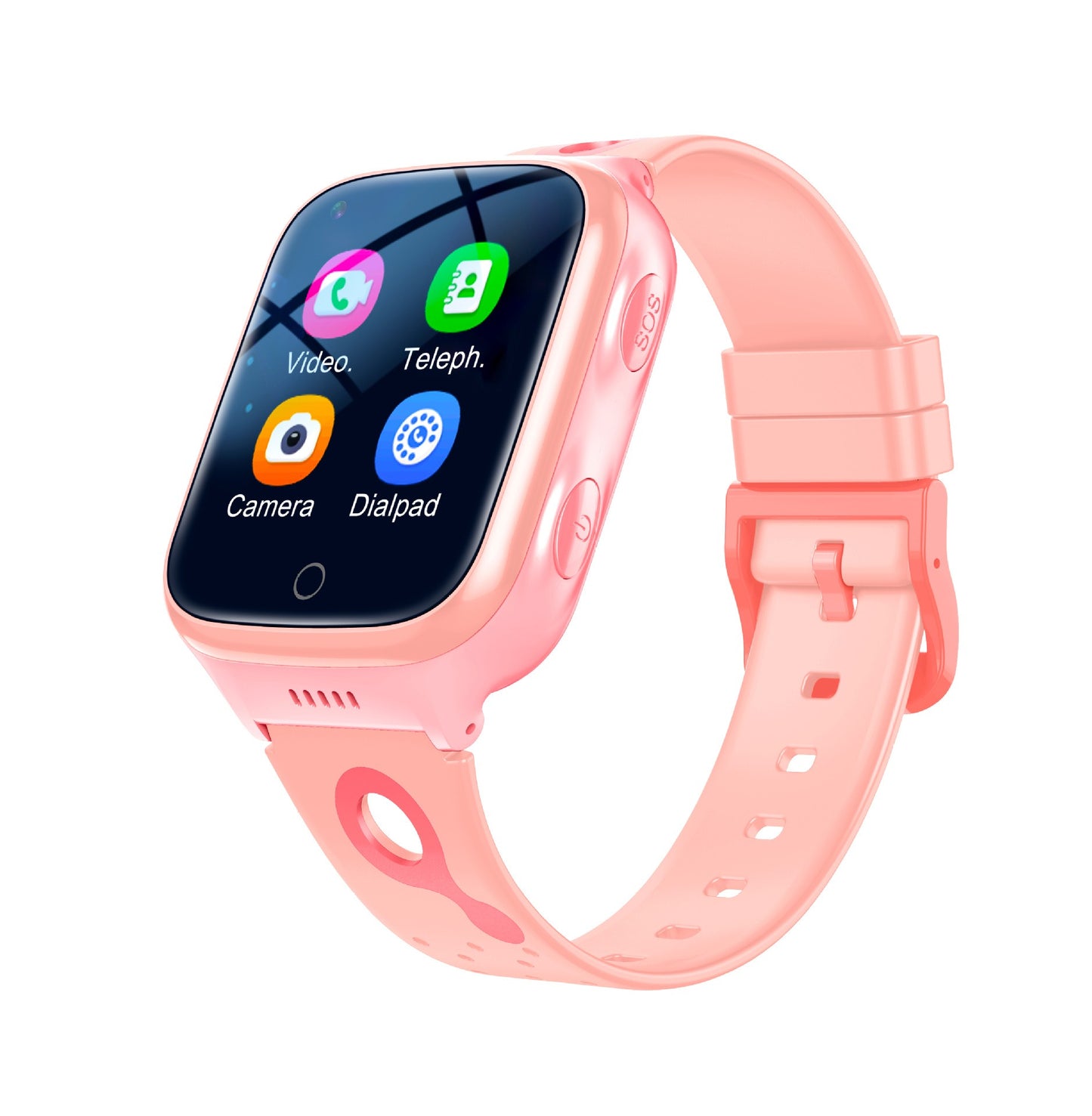 Children's 4G GPS Smart Phone Watch with Video Call (K9H, Pink)