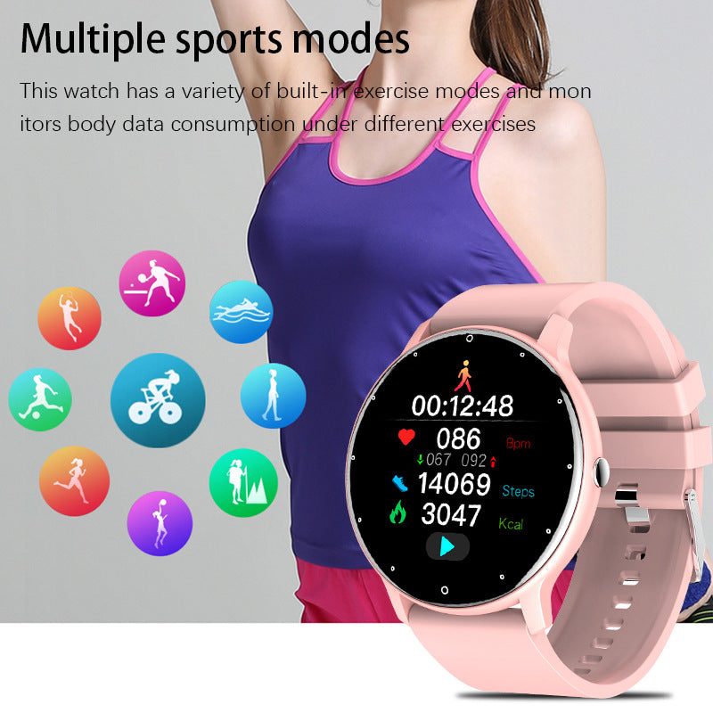 LIGE Unisex Smart Watch with Blood Pressure & Heart Rate Monitor - Pink Fitness Tracker