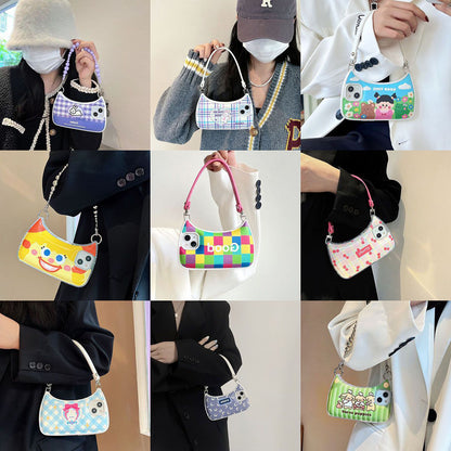 Cute Handbag Style Phone Case with Chain Strap for iPhone 14 13 12 11 Series - Fashion Wristlet Cover