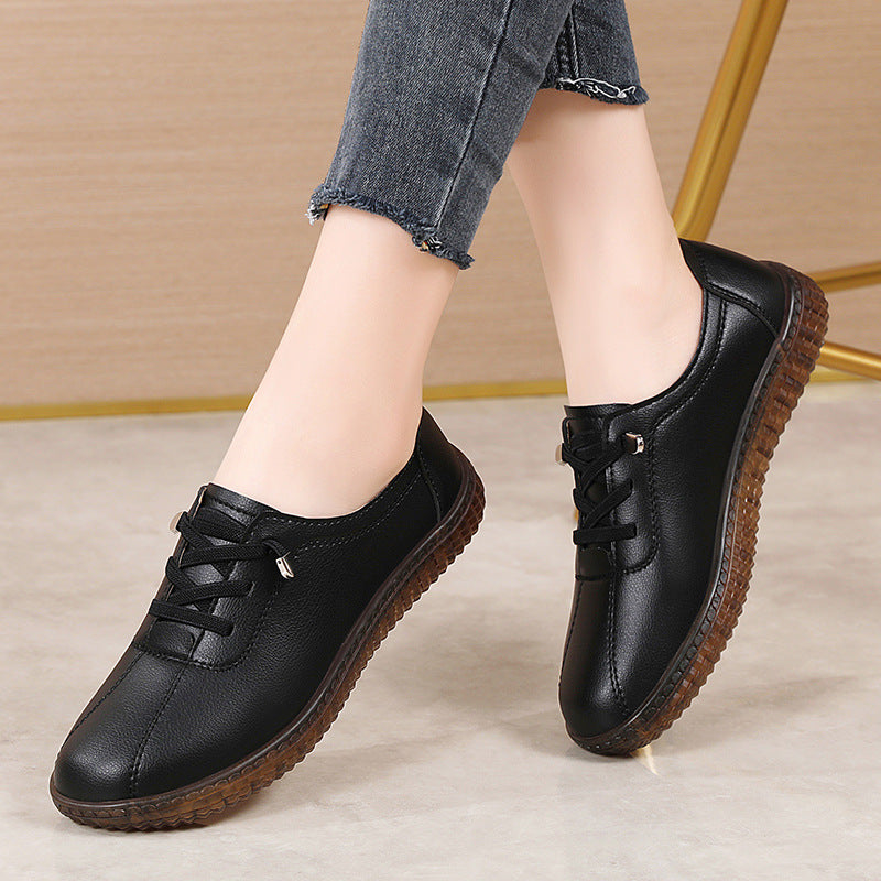 Women's Calfskin Soft Bottom Slip-On Mother/Loafer Shoes
