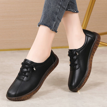 Women's Calfskin Soft Bottom Slip-On Mother/Loafer Shoes