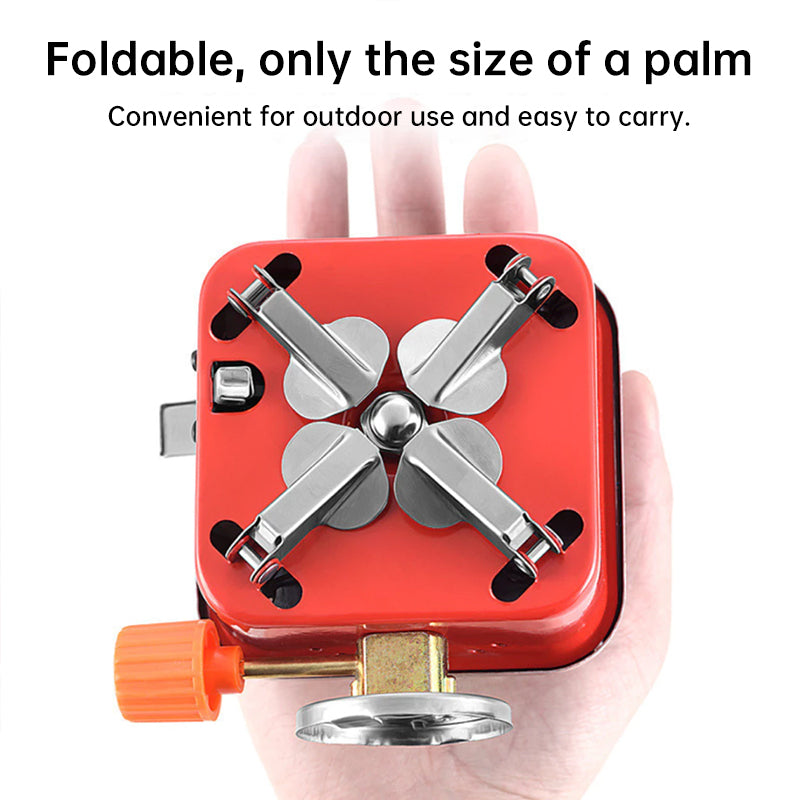Ultra-Light Foldable Outdoor Camping Gas Stove - Split Backpacking Burner with Hose