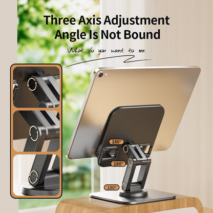 360-Degree Rotating Foldable Phone Stand - Adjustable Desktop Tablet & Pad Holder