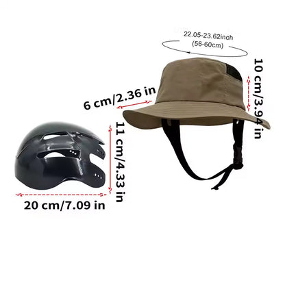 Breathable Outdoor Safety Bucket Hat with Hard Inner Shell - Detachable Cycling Protection Cap
