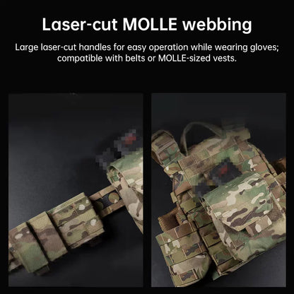 Tactical Laser Cut MOLLE Admin Pouch - Multi-Use Utility Storage & EDC Organizer