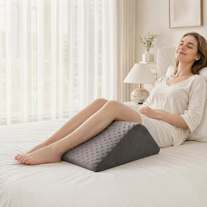 Foam Wedge Elevation Pillow - Back Support & Leg Elevation Cushion for Sleeping & Recovery