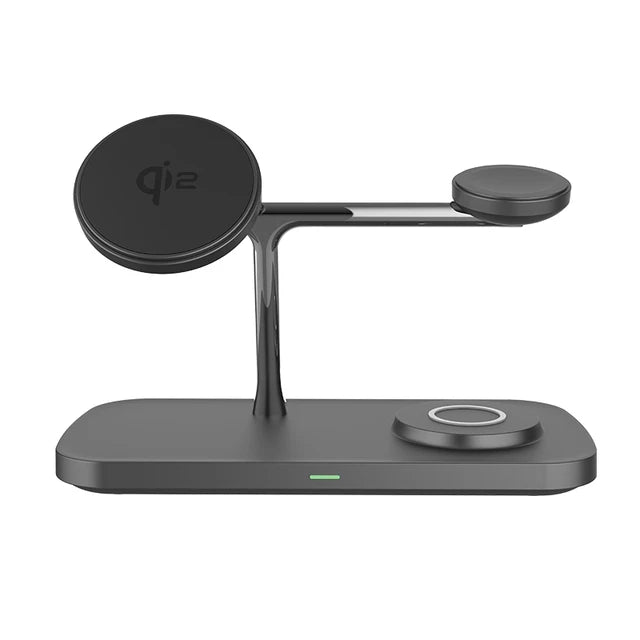 : Multi-Functional Qi2 3-in-1 Magnetic Wireless Charger - Desktop Fast Charging Station Stand