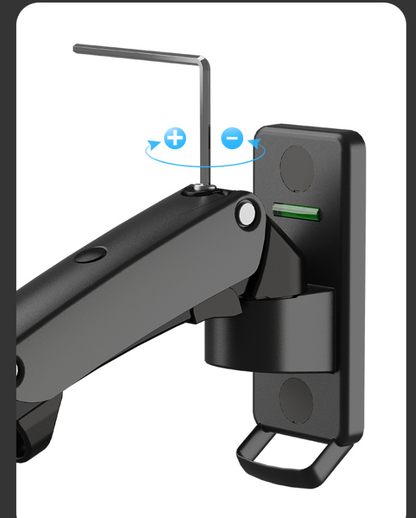 North Bayou F120 Wall Mount Monitor Bracket - Full Motion Gas Strut Arm for Computer Displays