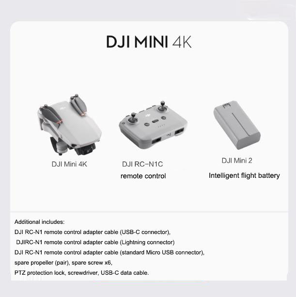 DJI Mini 4K Ultra HD Aerial Drone - 3-Axis Gimbal RC Quadcopter with Intelligent Shooting & EIS Stabilization