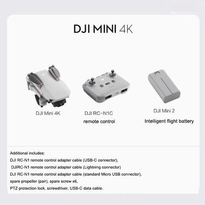 DJI Mini 4K Ultra HD Aerial Drone - 3-Axis Gimbal RC Quadcopter with Intelligent Shooting & EIS Stabilization