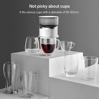 Mini Electric Coffee Grinder & Brewer - Automatic Drip Coffee Maker with Stirring Cup