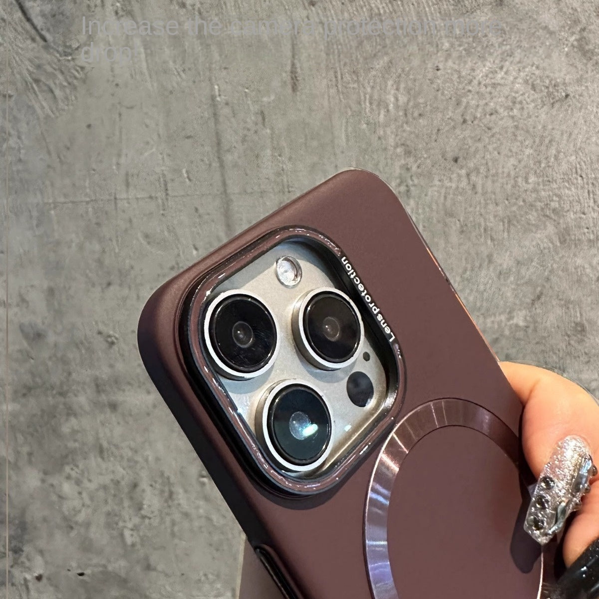 Magnetic Frosted Matte Case with Camera Lens Film for iPhone 16 15 14 13 Pro Max - Shockproof Cover