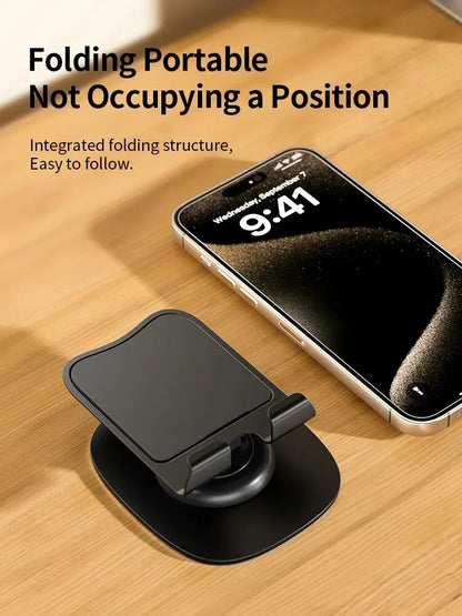 360° Rotating Aluminum Phone & Tablet Stand - Multi-Function Folding Lazy Desktop Support