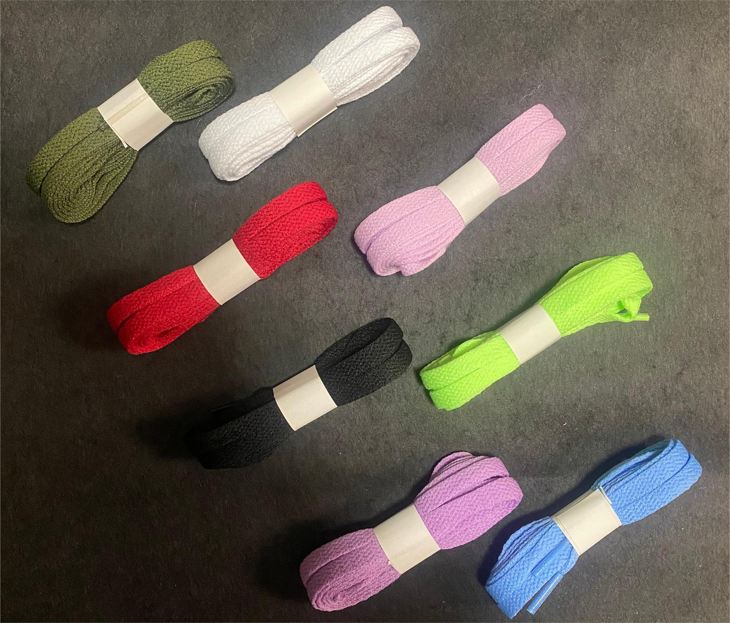 8 Pairs Colorful Flat Shoelaces Set