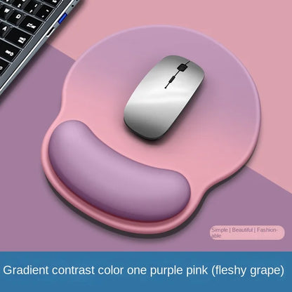 Gradient Silicone Mouse Pad with Wrist Rest - Ergonomic Anti-Slip Wrist Support Pad for Computer & Office