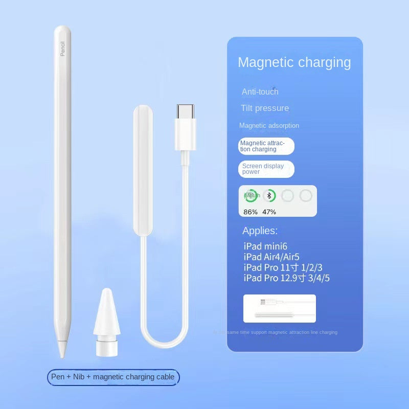 Third-Generation Magnetic Charging Stylus Pen - Active Capacitive Touch Screen Pencil for Apple iPad