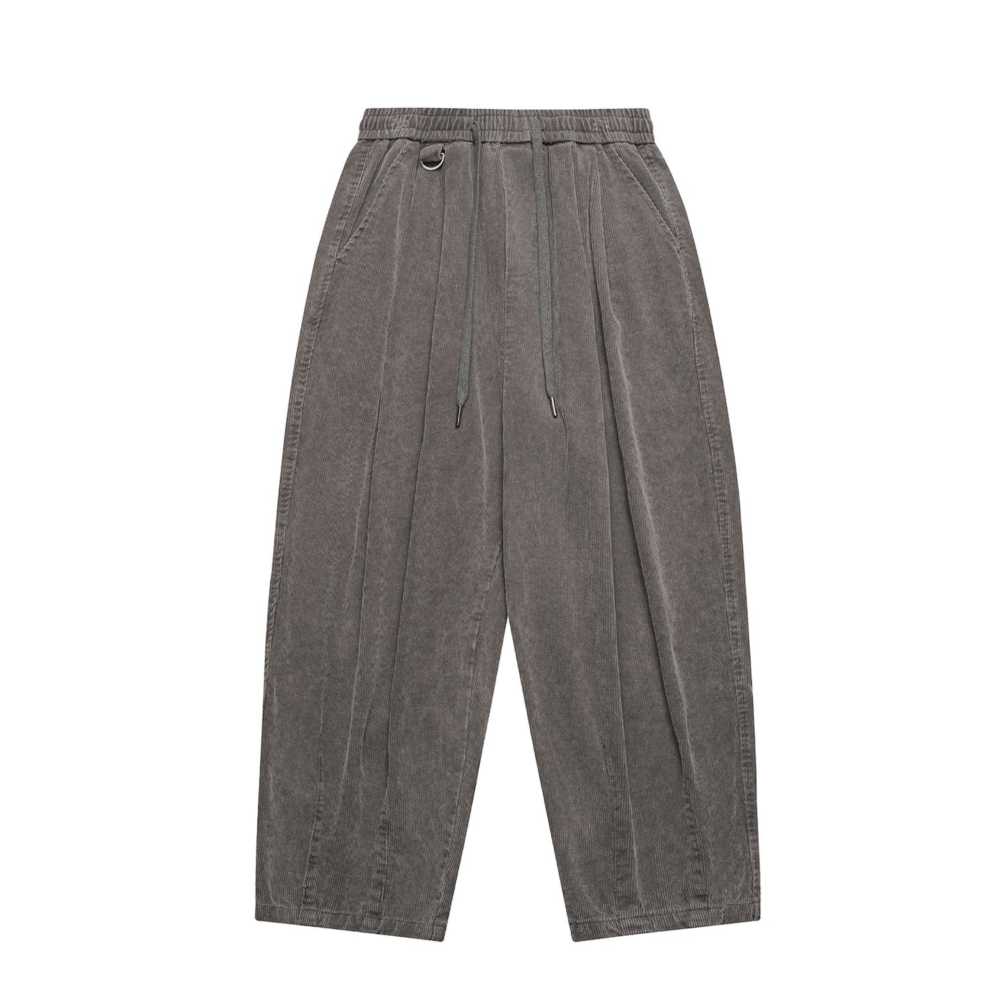 Men's Loose Wide Leg Casual Wash Corduroy Pants