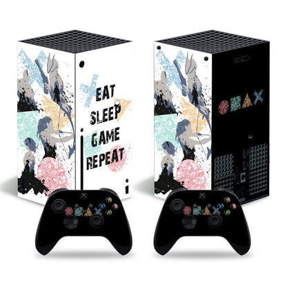 Futuristic Tech Vinyl Skin Decal Sticker Set for Xbox Series X Console & Controllers