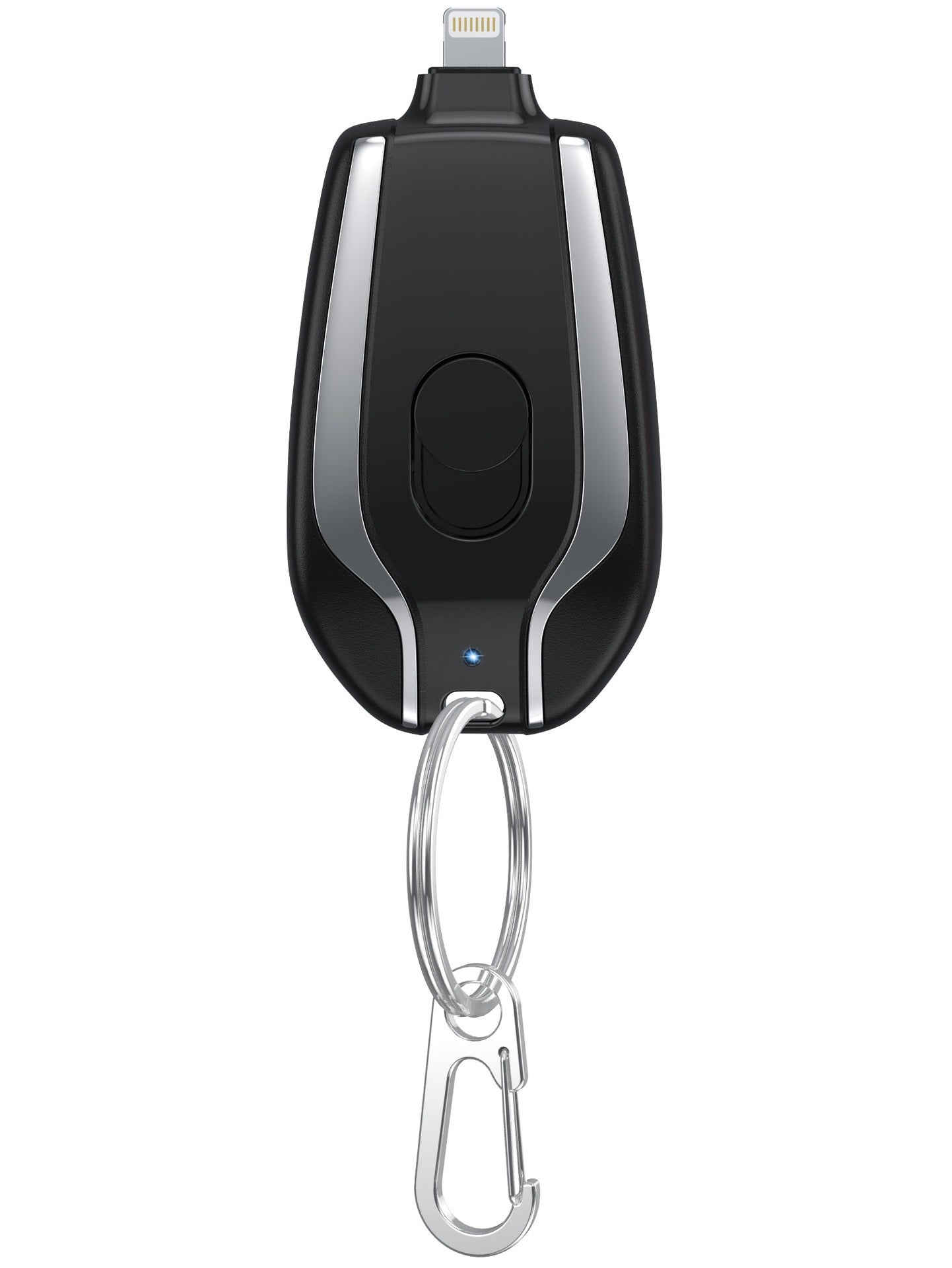 Mini Keychain Power Bank 1500mAh - Portable Ultra-Compact Emergency Battery Charger with Carabiner Clip