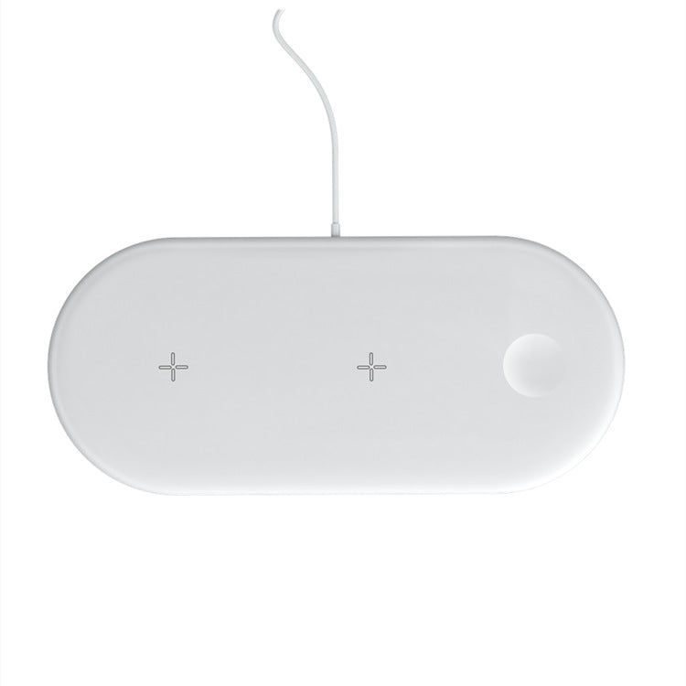 3-in-1 Fast Wireless Charging Pad 10W for iPhone, Apple Watch & AirPods - Oval Charging Mat