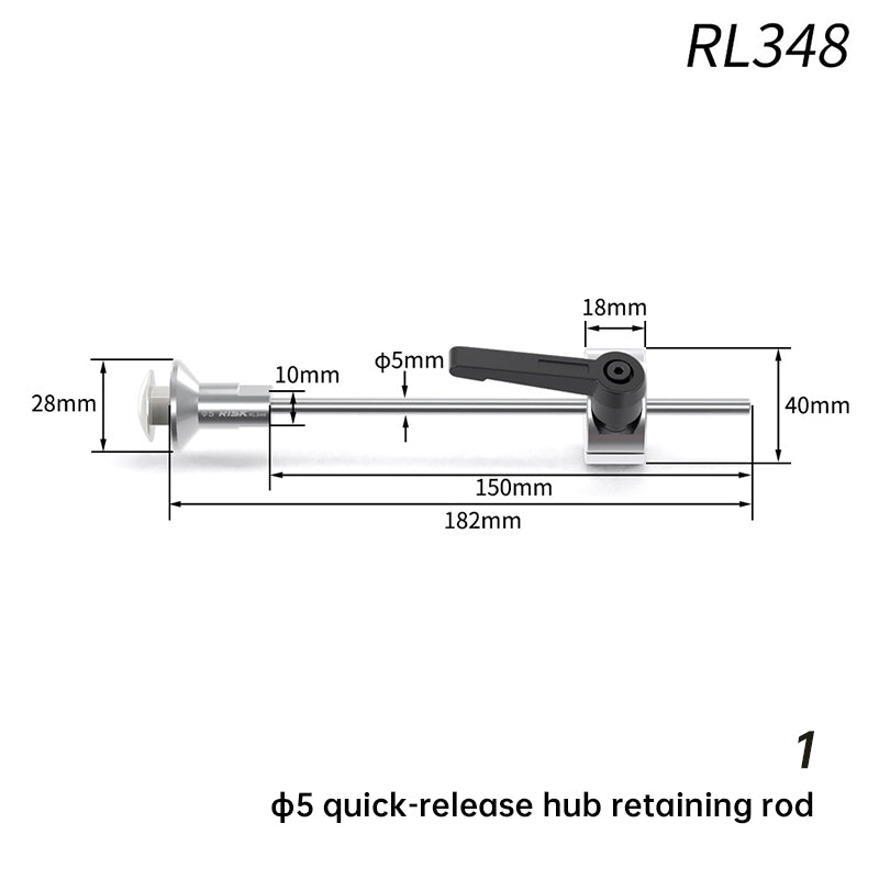 RISK RL350 Bicycle Hub Maintenance Vise Clamp Tool - 20mm Thru Axle Drum Hub Fixing Rod
